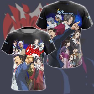 Phoenix Wright Ace Attorney Video Game All Over Printed T-shirt Tank Top Zip Hoodie Pullover Hoodie Hawaiian Shirt Beach Shorts Joggers T-shirt S