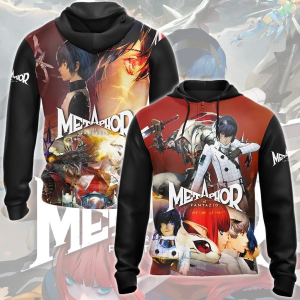 Metaphor: ReFantazio Video Game All Over Printed T-shirt Tank Top Zip Hoodie Pullover Hoodie Hawaiian Shirt Beach Shorts Joggers Zip Hoodie S