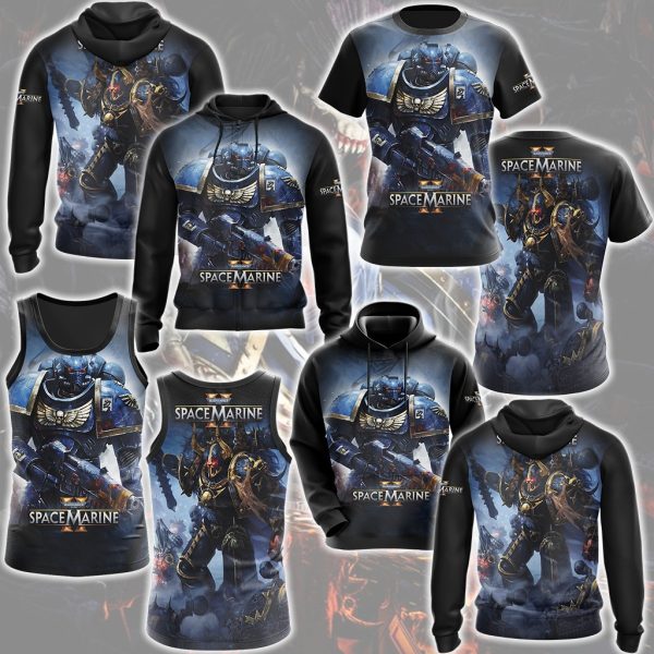 Warhammer 40000: Space Marine 2 Video Game All Over Printed T-shirt Tank Top Zip Hoodie Pullover Hoodie Hawaiian Shirt Beach Shorts Joggers