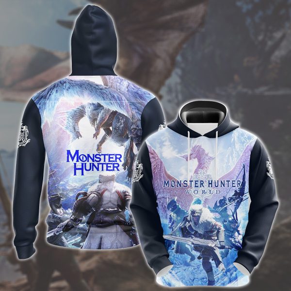 Monster Hunter: World Video Game All Over Printed T-shirt Tank Top Zip Hoodie Pullover Hoodie Hawaiian Shirt Beach Shorts Joggers Hoodie S