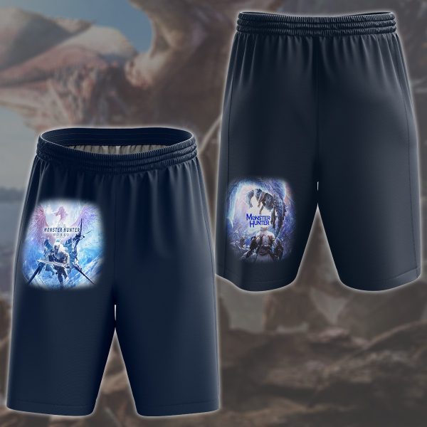 Monster Hunter: World Video Game All Over Printed T-shirt Tank Top Zip Hoodie Pullover Hoodie Hawaiian Shirt Beach Shorts Joggers Beach Shorts S