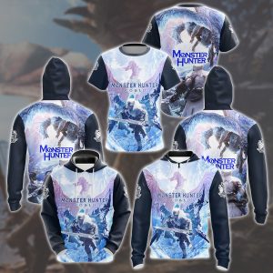 Monster Hunter: World Video Game All Over Printed T-shirt Tank Top Zip Hoodie Pullover Hoodie Hawaiian Shirt Beach Shorts Joggers   