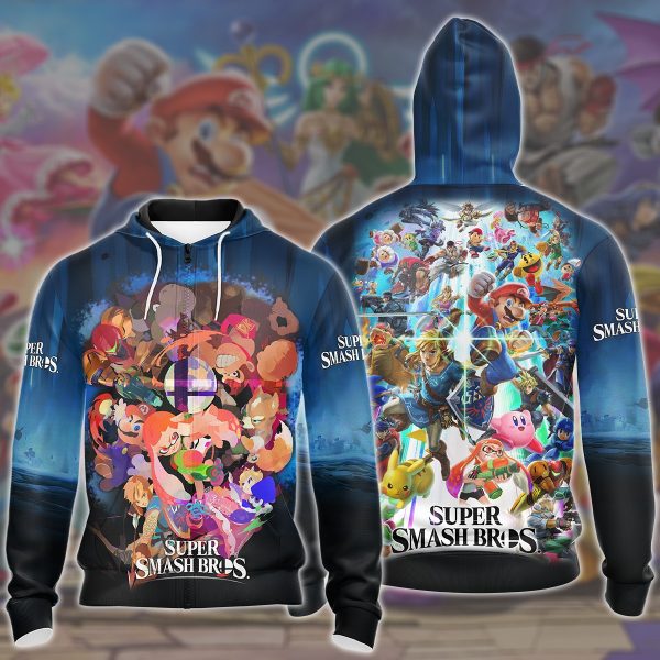 Super Smash Bros. Video Game All Over Printed T-shirt Tank Top Zip Hoodie Pullover Hoodie Hawaiian Shirt Beach Shorts Joggers Zip Hoodie S