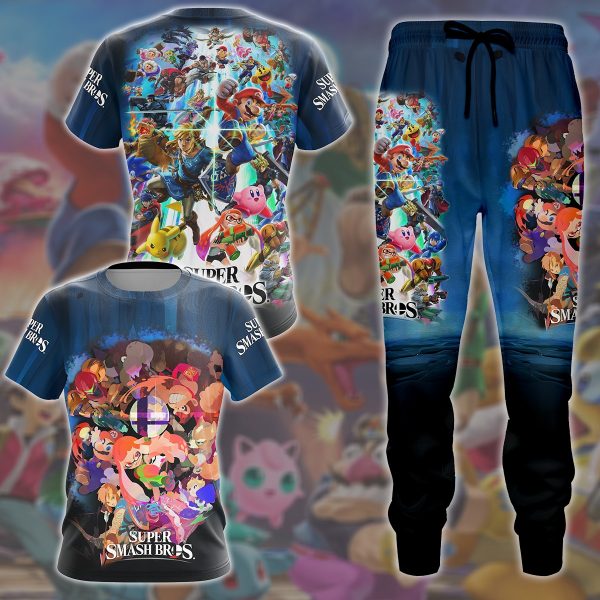 Super Smash Bros. Video Game All Over Printed T-shirt Tank Top Zip Hoodie Pullover Hoodie Hawaiian Shirt Beach Shorts Joggers