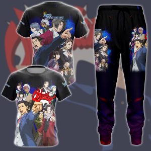 Phoenix Wright Ace Attorney Video Game All Over Printed T-shirt Tank Top Zip Hoodie Pullover Hoodie Hawaiian Shirt Beach Shorts Joggers   