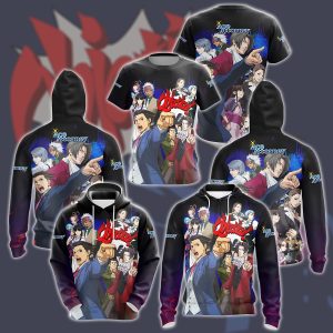 Phoenix Wright Ace Attorney Video Game All Over Printed T-shirt Tank Top Zip Hoodie Pullover Hoodie Hawaiian Shirt Beach Shorts Joggers   