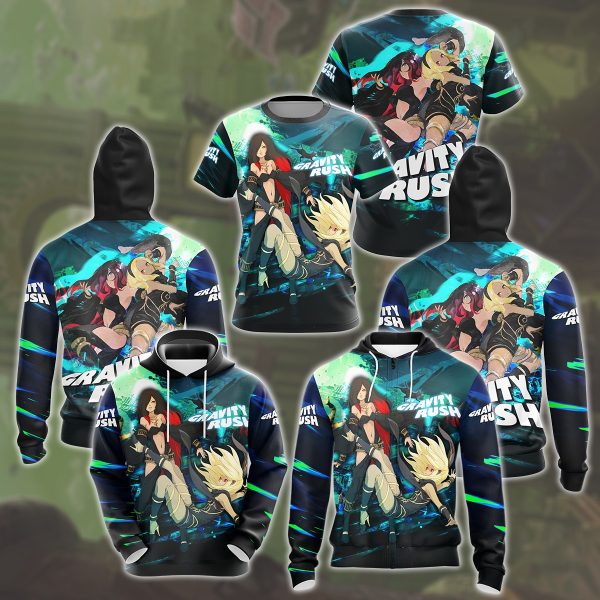 Gravity Rush Video Game All Over Printed T-shirt Tank Top Zip Hoodie Pullover Hoodie Hawaiian Shirt Beach Shorts Joggers