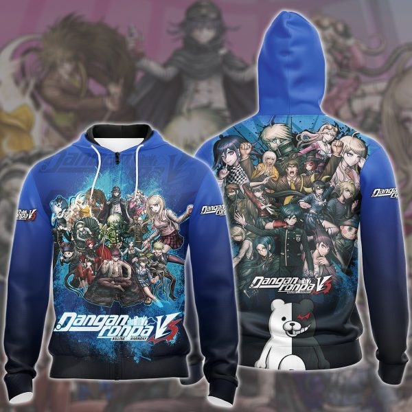 Danganronpa 3 Video Game All Over Printed T-shirt Tank Top Zip Hoodie Pullover Hoodie Hawaiian Shirt Beach Shorts Joggers Zip Hoodie S