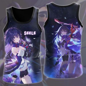 Honkai: Star Rail Seele Video Game All Over Printed T-shirt Tank Top Zip Hoodie Pullover Hoodie Hawaiian Shirt Beach Shorts Joggers Tank Top S 