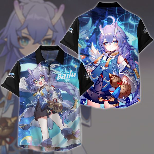 Honkai: Star Rail Bailu Video Game All Over Printed T-shirt Tank Top Zip Hoodie Pullover Hoodie Hawaiian Shirt Beach Shorts Joggers Hawaiian Shirt S