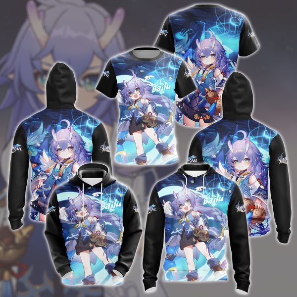 Honkai: Star Rail Bailu Video Game All Over Printed T-shirt Tank Top Zip Hoodie Pullover Hoodie Hawaiian Shirt Beach Shorts Joggers