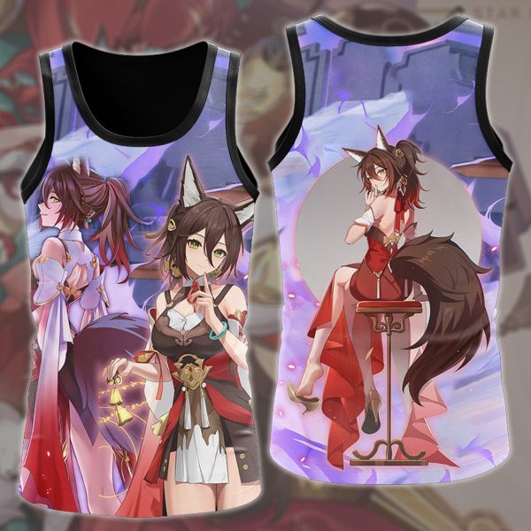 Honkai: Star Rail Tingyun Video Game All Over Printed T-shirt Tank Top Zip Hoodie Pullover Hoodie Hawaiian Shirt Beach Shorts Joggers Tank Top S