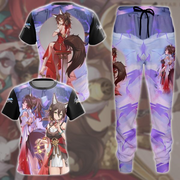 Honkai: Star Rail Tingyun Video Game All Over Printed T-shirt Tank Top Zip Hoodie Pullover Hoodie Hawaiian Shirt Beach Shorts Joggers