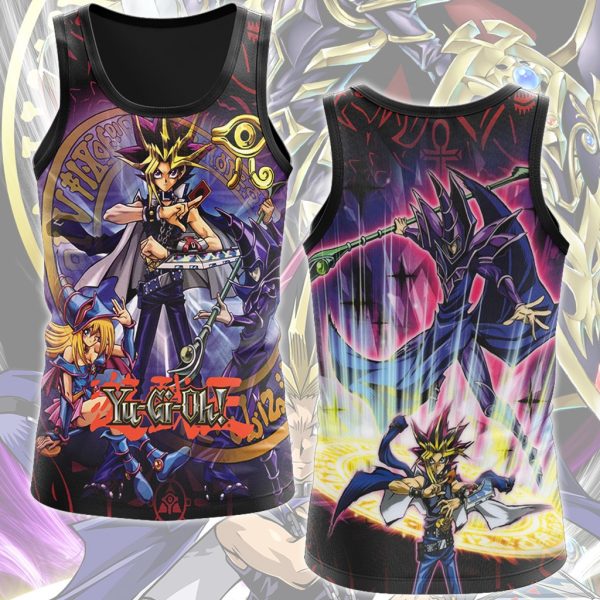 Yu-Gi-Oh! Dark Magician Video Game All Over Printed T-shirt Tank Top Zip Hoodie Pullover Hoodie Hawaiian Shirt Beach Shorts Joggers Tank Top S