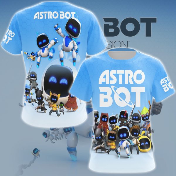 Astro Bot Video Game All Over Printed T-shirt Tank Top Zip Hoodie Pullover Hoodie Hawaiian Shirt Beach Shorts Joggers T-shirt S