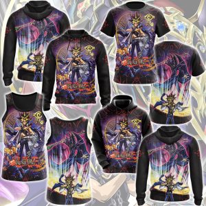 Yu-Gi-Oh! Dark Magician Video Game All Over Printed T-shirt Tank Top Zip Hoodie Pullover Hoodie Hawaiian Shirt Beach Shorts Joggers   