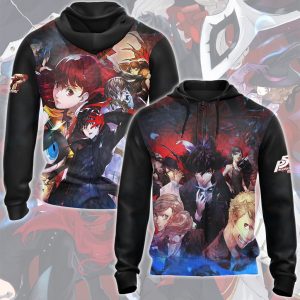 Persona 5 Royal Video Game All Over Printed T-shirt Tank Top Zip Hoodie Pullover Hoodie Hawaiian Shirt Beach Shorts Joggers Zip Hoodie S 