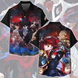 Persona 5 Royal Video Game All Over Printed T-shirt Tank Top Zip Hoodie Pullover Hoodie Hawaiian Shirt Beach Shorts Joggers Hawaiian Shirt S 