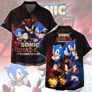 Sonic X Shadow Generations Video Game All Over Printed T-shirt Tank Top Zip Hoodie Pullover Hoodie Hawaiian Shirt Beach Shorts Joggers Hawaiian Shirt S 