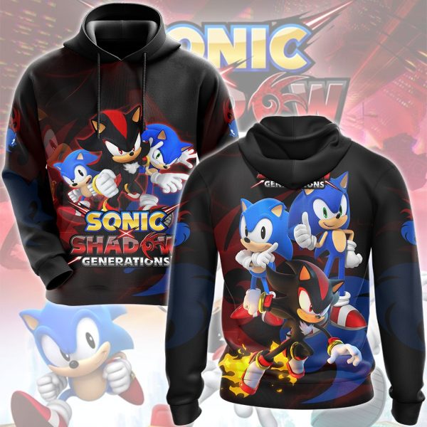 Sonic X Shadow Generations Video Game All Over Printed T-shirt Tank Top Zip Hoodie Pullover Hoodie Hawaiian Shirt Beach Shorts Joggers Hoodie S