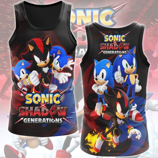 Sonic X Shadow Generations Video Game All Over Printed T-shirt Tank Top Zip Hoodie Pullover Hoodie Hawaiian Shirt Beach Shorts Joggers Tank Top S