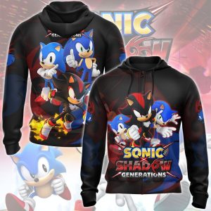 Sonic X Shadow Generations Video Game All Over Printed T-shirt Tank Top Zip Hoodie Pullover Hoodie Hawaiian Shirt Beach Shorts Joggers Zip Hoodie S 