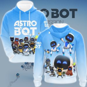 Astro Bot Video Game All Over Printed T-shirt Tank Top Zip Hoodie Pullover Hoodie Hawaiian Shirt Beach Shorts Joggers Hoodie S 