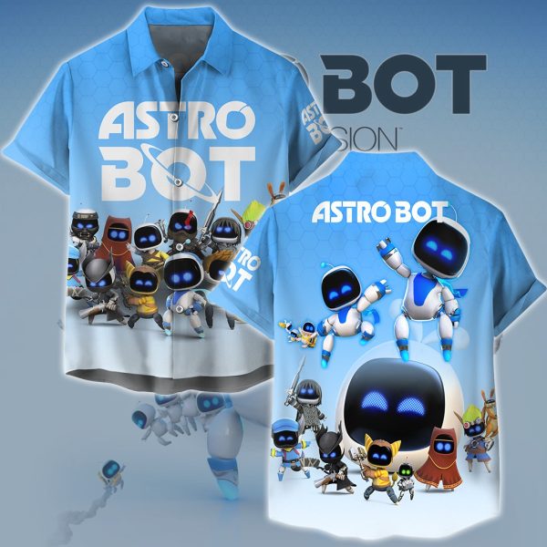 Astro Bot Video Game All Over Printed T-shirt Tank Top Zip Hoodie Pullover Hoodie Hawaiian Shirt Beach Shorts Joggers Hawaiian Shirt S