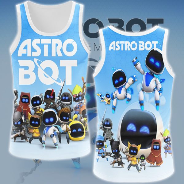 Astro Bot Video Game All Over Printed T-shirt Tank Top Zip Hoodie Pullover Hoodie Hawaiian Shirt Beach Shorts Joggers Tank Top S