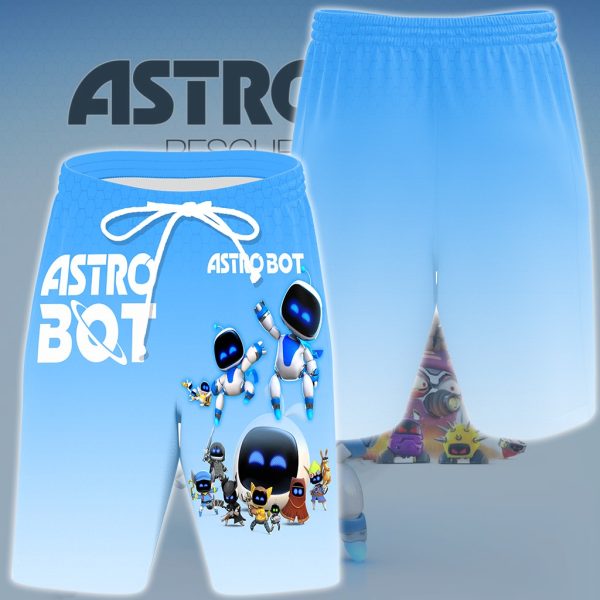 Astro Bot Video Game All Over Printed T-shirt Tank Top Zip Hoodie Pullover Hoodie Hawaiian Shirt Beach Shorts Joggers Beach Shorts S