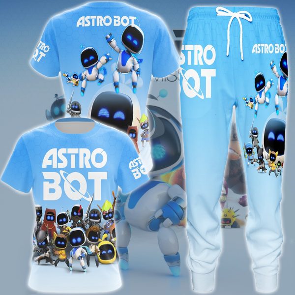 Astro Bot Video Game All Over Printed T-shirt Tank Top Zip Hoodie Pullover Hoodie Hawaiian Shirt Beach Shorts Joggers