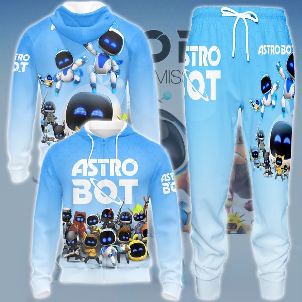 Astro Bot Video Game All Over Printed T-shirt Tank Top Zip Hoodie Pullover Hoodie Hawaiian Shirt Beach Shorts Joggers