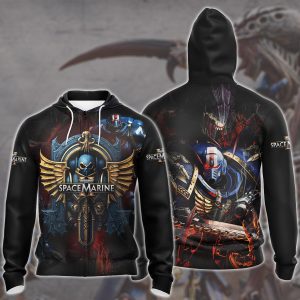 Warhammer 40000: Space Marine 2 Video Game All Over Printed T-shirt Tank Top Zip Hoodie Pullover Hoodie Hawaiian Shirt Beach Shorts Joggers Zip Hoodie S