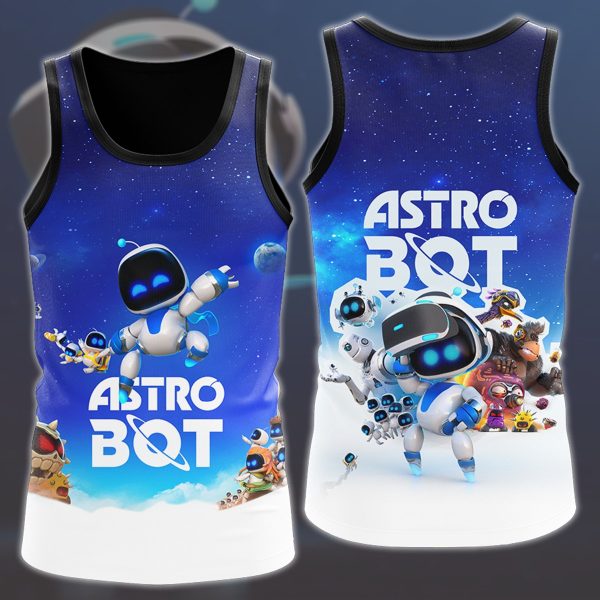 Astro Bot Video Game All Over Printed T-shirt Tank Top Zip Hoodie Pullover Hoodie Hawaiian Shirt Beach Shorts Joggers Tank Top S