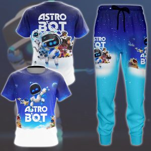 Astro Bot Video Game All Over Printed T-shirt Tank Top Zip Hoodie Pullover Hoodie Hawaiian Shirt Beach Shorts Joggers