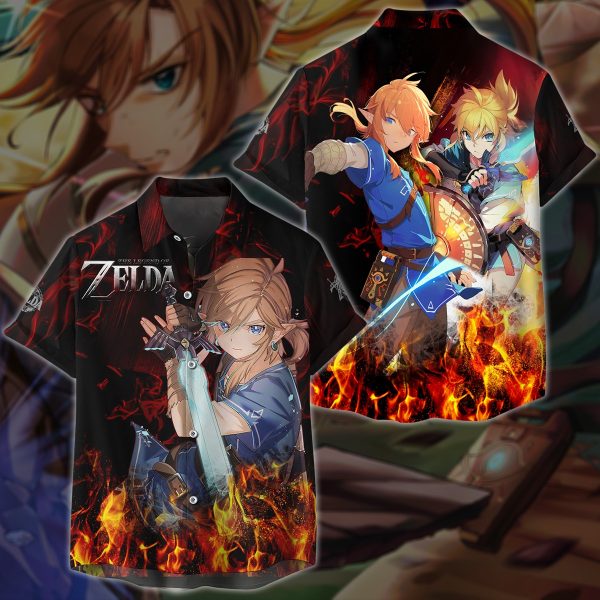 The Legend of Zelda Video Game 3D All Over Print T-shirt Tank Top Zip Hoodie Pullover Hoodie Hawaiian Shirt Beach Shorts Jogger Hawaiian Shirt S