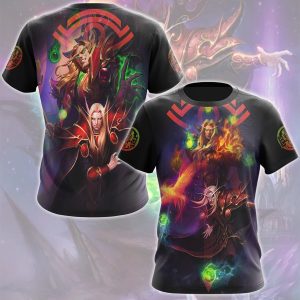 World Of Warcraft Kael'thas Sunstrider Video Game All Over Printed T-shirt Tank Top Zip Hoodie Pullover Hoodie Hawaiian Shirt Beach Shorts Joggers T-shirt S