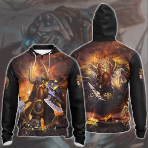 World Of Warcraft Muradin Bronzebeard Video Game All Over Printed T-shirt Tank Top Zip Hoodie Pullover Hoodie Hawaiian Shirt Beach Shorts Joggers Zip Hoodie S