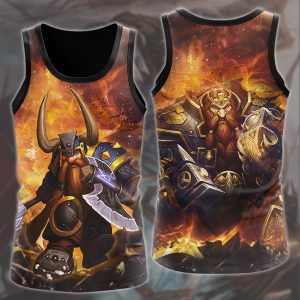 World Of Warcraft Muradin Bronzebeard Video Game All Over Printed T-shirt Tank Top Zip Hoodie Pullover Hoodie Hawaiian Shirt Beach Shorts Joggers Tank Top S