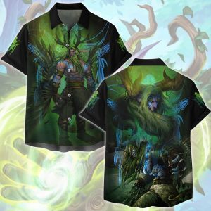 World Of Warcraft Malfurion Stormrage Video Game All Over Printed T-shirt Tank Top Zip Hoodie Pullover Hoodie Hawaiian Shirt Beach Shorts Joggers Hawaiian Shirt S