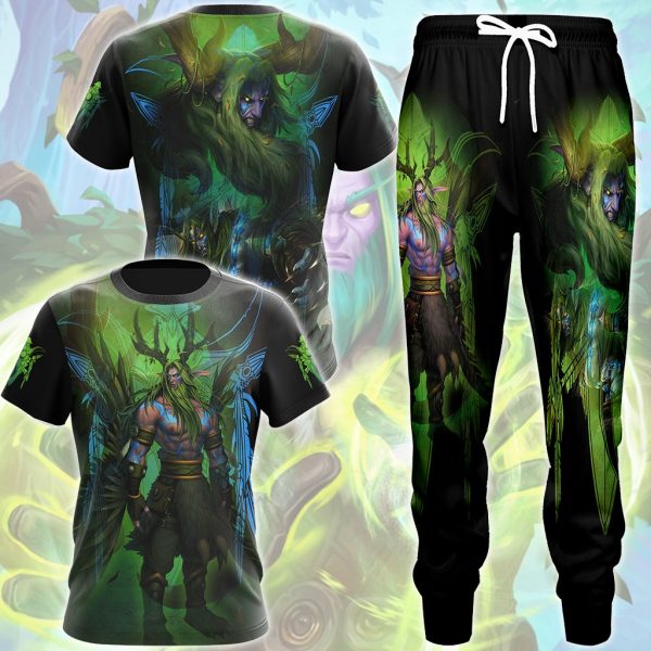 World Of Warcraft Malfurion Stormrage Video Game All Over Printed T-shirt Tank Top Zip Hoodie Pullover Hoodie Hawaiian Shirt Beach Shorts Joggers