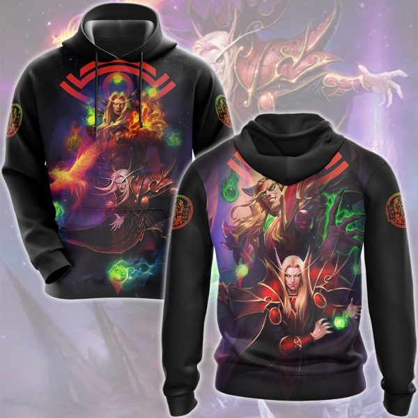 World Of Warcraft Kael'thas Sunstrider Video Game All Over Printed T-shirt Tank Top Zip Hoodie Pullover Hoodie Hawaiian Shirt Beach Shorts Joggers Hoodie S