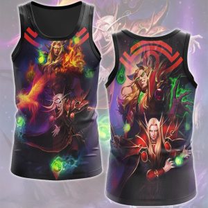 World Of Warcraft Kael'thas Sunstrider Video Game All Over Printed T-shirt Tank Top Zip Hoodie Pullover Hoodie Hawaiian Shirt Beach Shorts Joggers Tank Top S