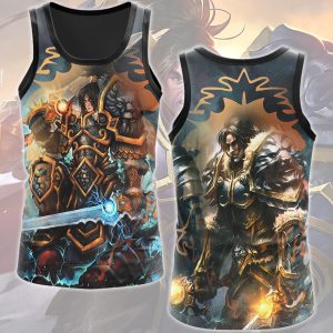 World Of Warcraft Varian Wrynn Video Game All Over Printed T-shirt Tank Top Zip Hoodie Pullover Hoodie Hawaiian Shirt Beach Shorts Joggers Tank Top S