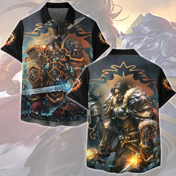 World Of Warcraft Varian Wrynn Video Game All Over Printed T-shirt Tank Top Zip Hoodie Pullover Hoodie Hawaiian Shirt Beach Shorts Joggers Hawaiian Shirt S