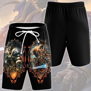 World Of Warcraft Varian Wrynn Video Game All Over Printed T-shirt Tank Top Zip Hoodie Pullover Hoodie Hawaiian Shirt Beach Shorts Joggers Beach Shorts S