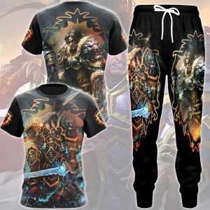 World Of Warcraft Varian Wrynn Video Game All Over Printed T-shirt Tank Top Zip Hoodie Pullover Hoodie Hawaiian Shirt Beach Shorts Joggers