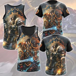 World Of Warcraft Varian Wrynn Video Game All Over Printed T-shirt Tank Top Zip Hoodie Pullover Hoodie Hawaiian Shirt Beach Shorts Joggers