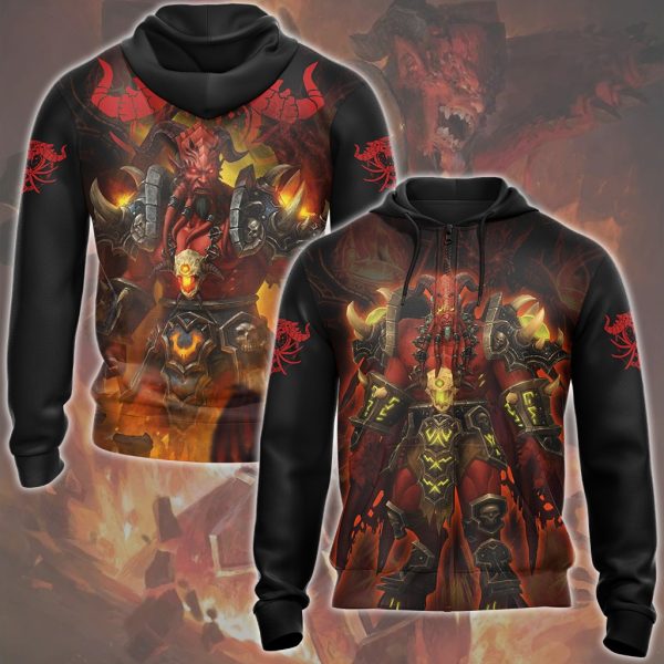 World Of Warcraft Kil'jaeden Video Game All Over Printed T-shirt Tank Top Zip Hoodie Pullover Hoodie Hawaiian Shirt Beach Shorts Joggers (Copy) Zip Hoodie S