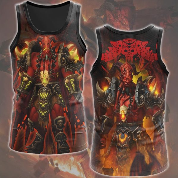 World Of Warcraft Kil'jaeden Video Game All Over Printed T-shirt Tank Top Zip Hoodie Pullover Hoodie Hawaiian Shirt Beach Shorts Joggers (Copy) Tank Top S